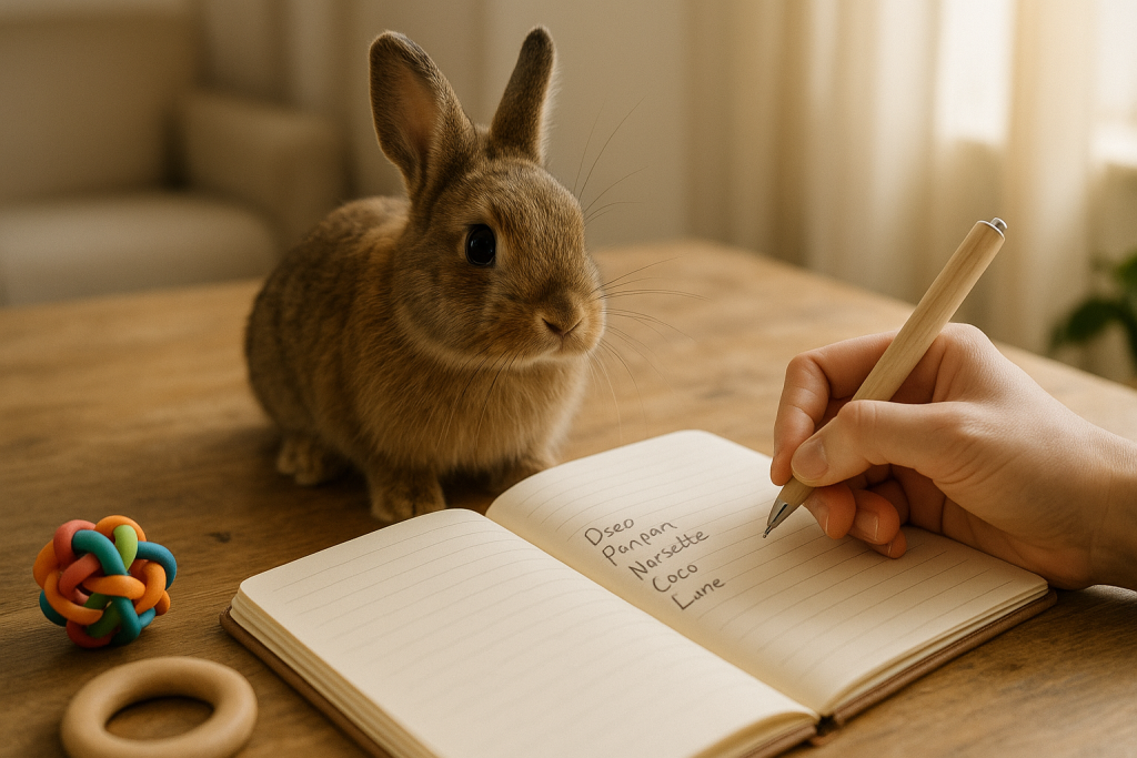 carnet de note idée prenoms lapin